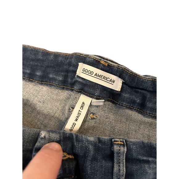 Good American Good Waist Crop Jeans Sz 16 - Picture 3 of 6